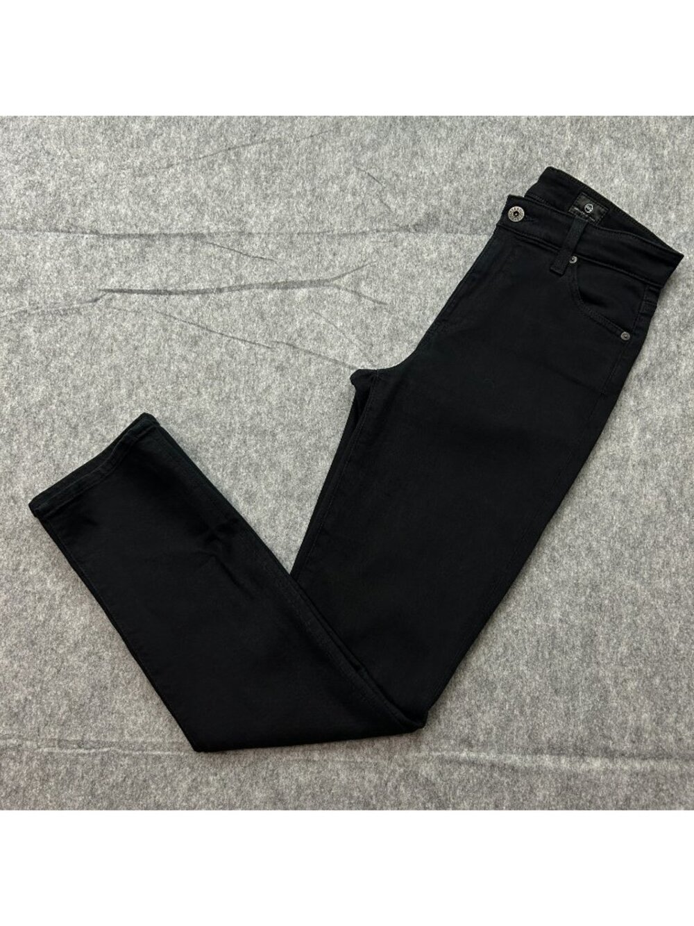 AG Adriano Goldschmied Mari High Rise Straight Jeans Women's Size 27 Black Denim